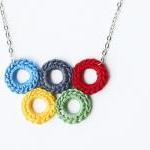 Colorful olympic circle nec..