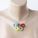 Colorful olympic circle nec..