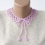 Lilac lace collar