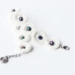 Black white crochet bracele..