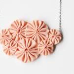 Peach yoyo necklace