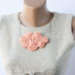 Peach yoyo necklace