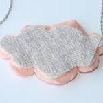 Peach yoyo necklace