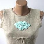 Mint green yoyo necklace
