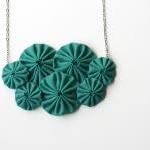 Emerald green bib necklace