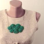 Emerald green bib necklace