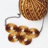 Crochet Necklace Brown Rus..