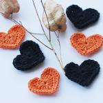 Whimsy heart appliques in o..