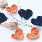 Whimsy heart appliques in o..