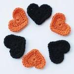 Whimsy heart appliques in o..