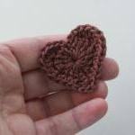 Crochet heart appliques in ..