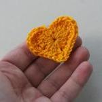 Crochet heart appliques in ..