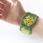 Crochet bracelet fiber bang..