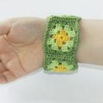 Crochet bracelet fiber bang..